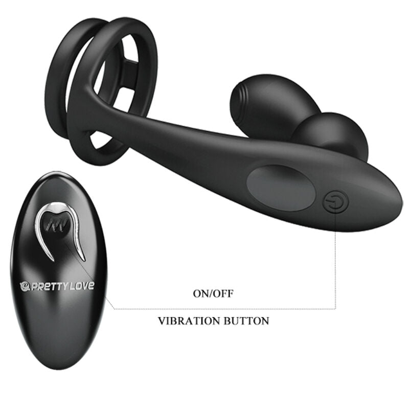 PRETTY LOVE - ANEL PENIANO MARSHALL COM PLUG ANAL VIBRANTE COM CONTROLE REMOTO