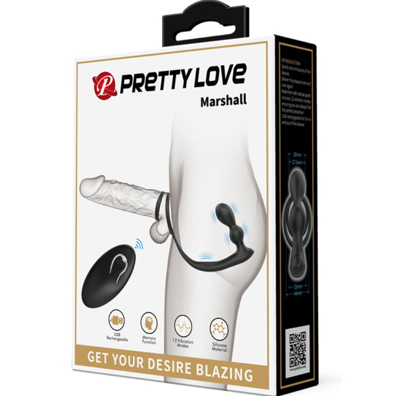 PRETTY LOVE - ANEL PENIANO MARSHALL COM PLUG ANAL VIBRANTE COM CONTROLE REMOTO