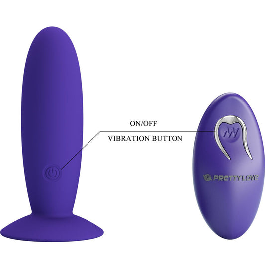 PRETTY LOVE - PLUG ANAL VIBRADOR COM CONTROLE REMOTO ROXO
