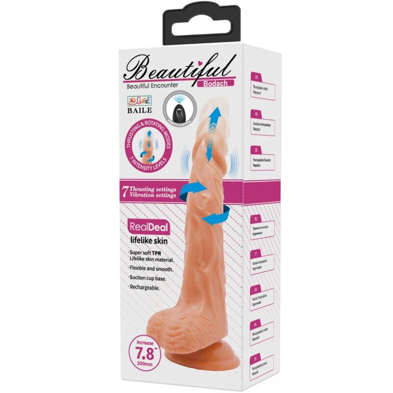 BAILE - BODACH VIBRADOR REALISTA COM CONTROLE REMOTO DE VENTOSA