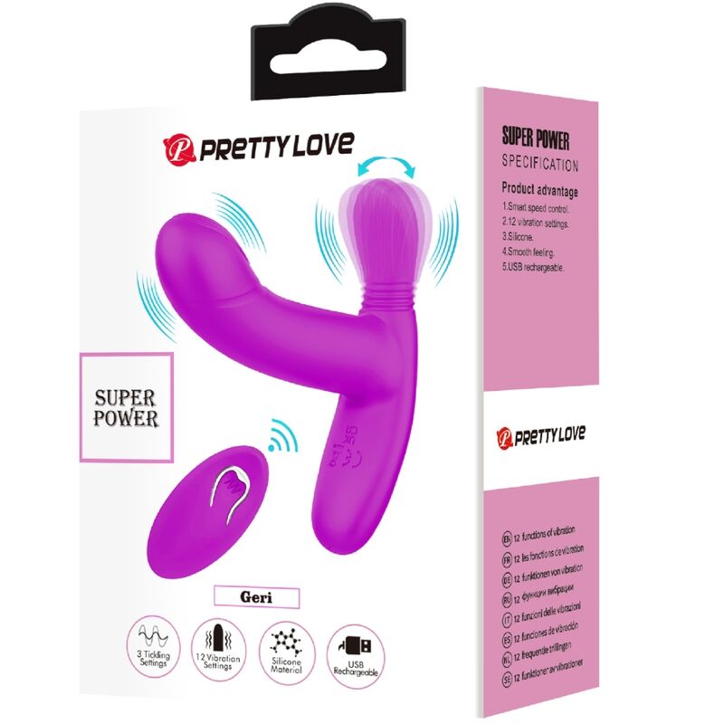 PRETTY LOVE - GERI MASSAGEADOR DE CLITÓRIS ROSA CONTROLE REMOTO