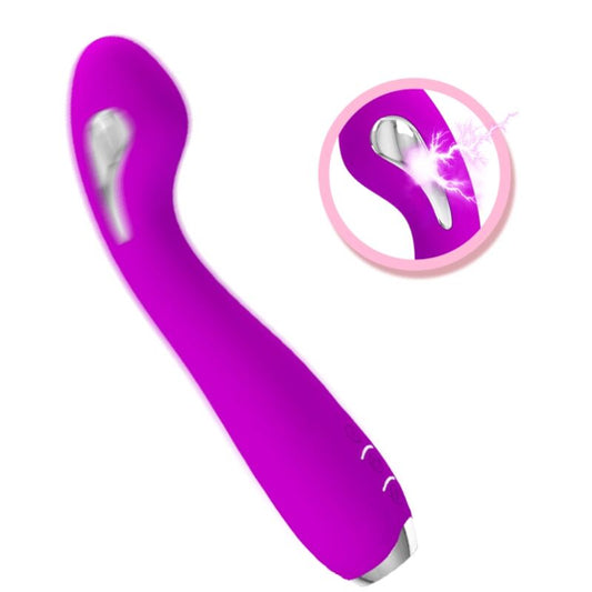 PRETTY LOVE - VIBRADOR DE ELETROCHOQUE RECARREGÁVEL HECTOR - ROXO À PROVA D'ÁGUA