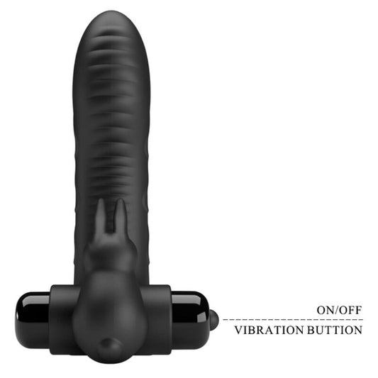 PRETTY LOVE - CAPA PARA DEDO VIBRADOR VANCE BLACK RABBIT