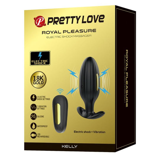 PRETTY LOVE - KELLY PLUG VIBRADOR ANAL RECARREGÁVEL PRETO