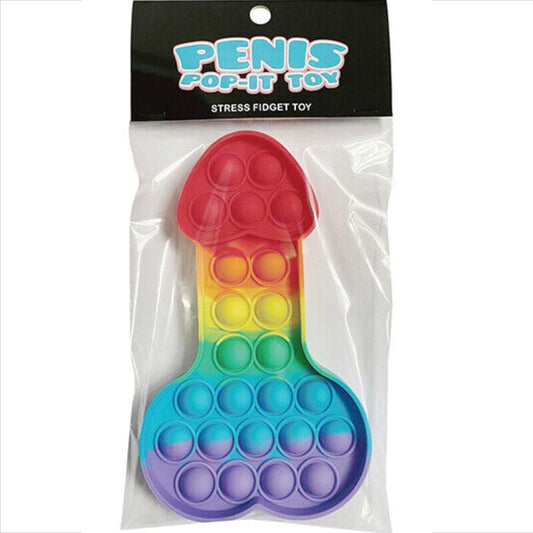 KHEPER GAMES - BRINQUEDO PÊNIS ANTI-STRESS MULTICOLORIDO POP-IT