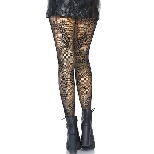 LEG AVENUE - MEIAS DE REDE BLACK SNAKE