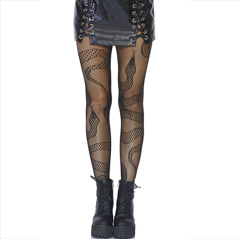 LEG AVENUE - MEIAS DE REDE BLACK SNAKE
