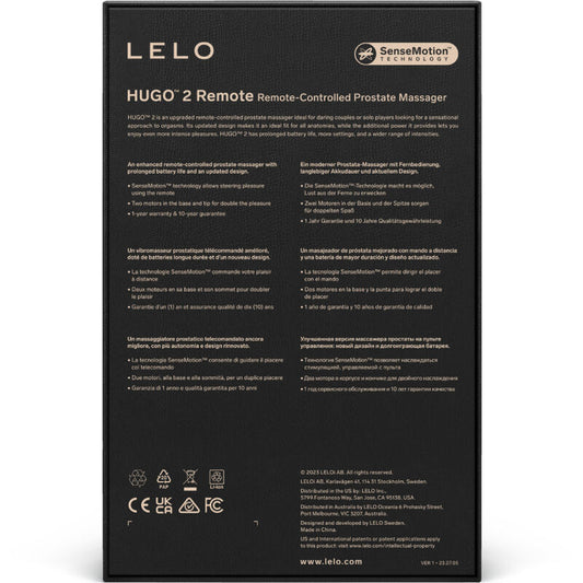 LELO - HUGO 2 MASAJEADOR DE PRÓSTATA CONTROL REMOTO VERDE