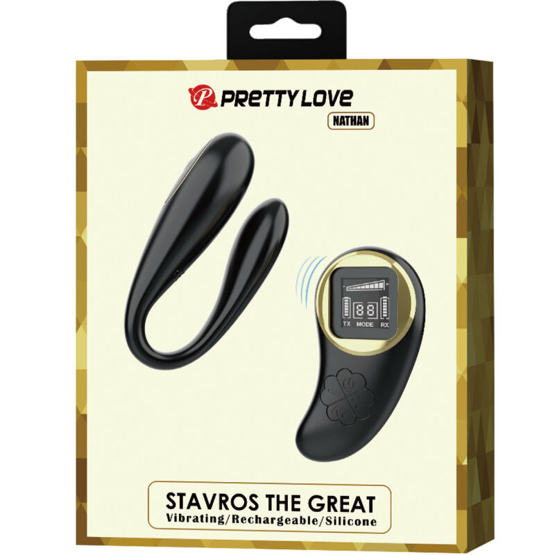 PRETTY LOVE - VIBRADOR DE CONTROLE REMOTO NATHAN DOUBLE PLEASURE