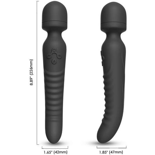 ARMONY - MISSION MASSAGEADOR E VIBRADOR EFEITO CALOR PRETO