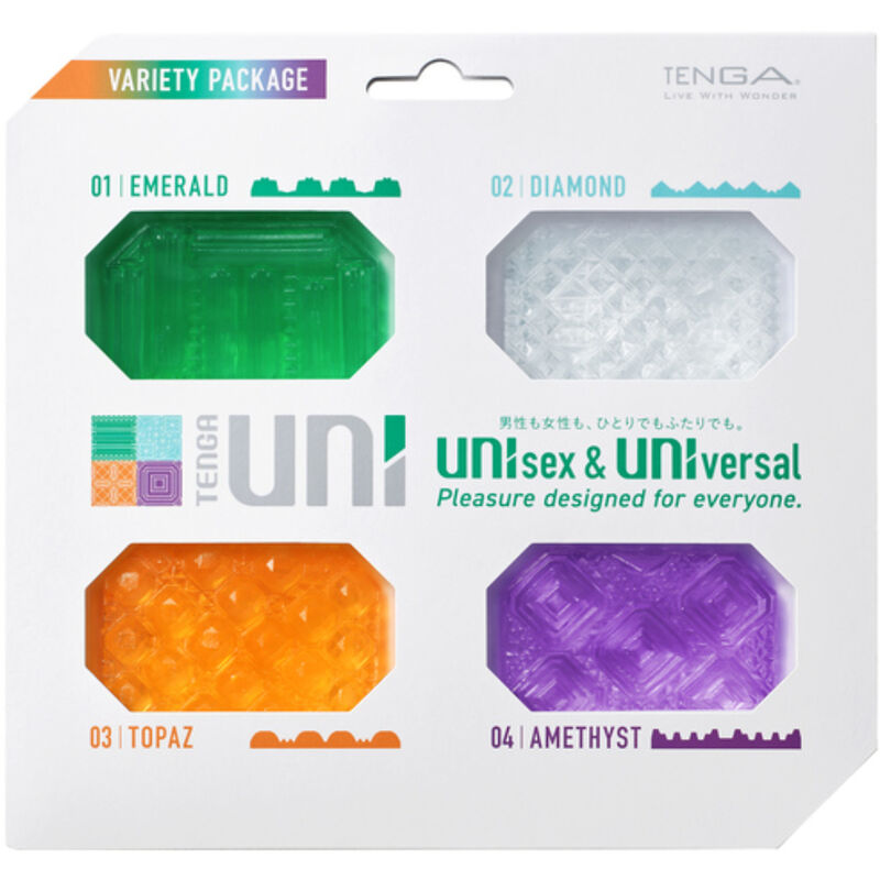 TENGA - UNI VARIEDADE 4 PACOTES DE DADOS PARA MASTURBADOR