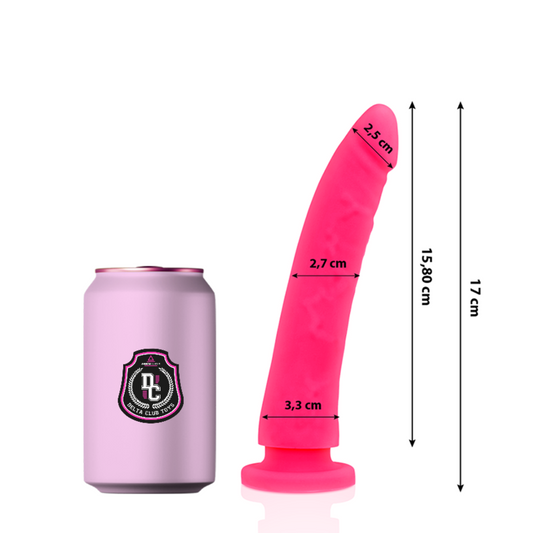 DELTA CLUB - BRINQUEDOS VIBRADOR MÉDICO DE SILICONE ROSA 17 CM -O- 3 CM