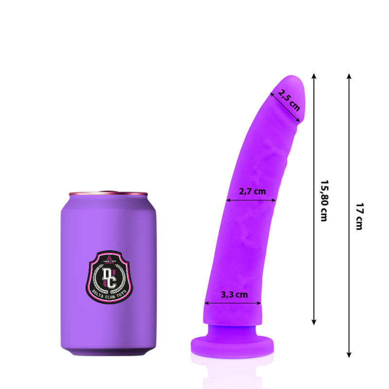 DELTA CLUB - BRINQUEDOS MÉDICOS LILAS SILICONE DILDO 17 CM -O- 3 CM