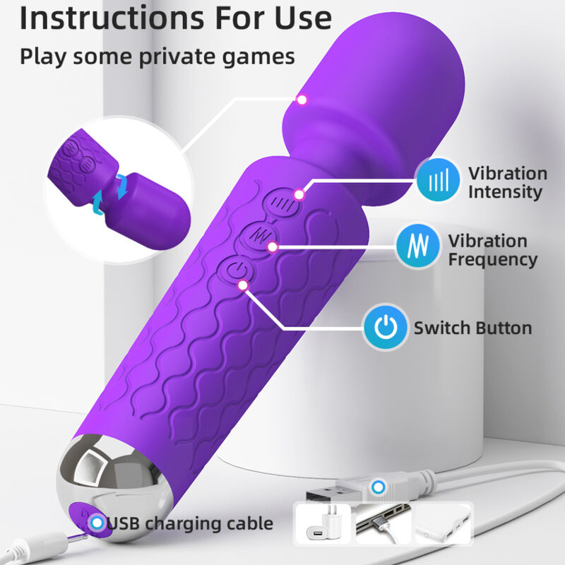 ARMONY - MASSAGEADOR E VIBRADOR ROXO