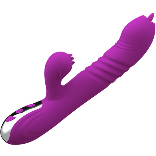 ARMONY - VIBRADOR MULTIFUNCIONAL FAIRY LÍNGUA DUPLA EFEITO DE CALOR ROXO