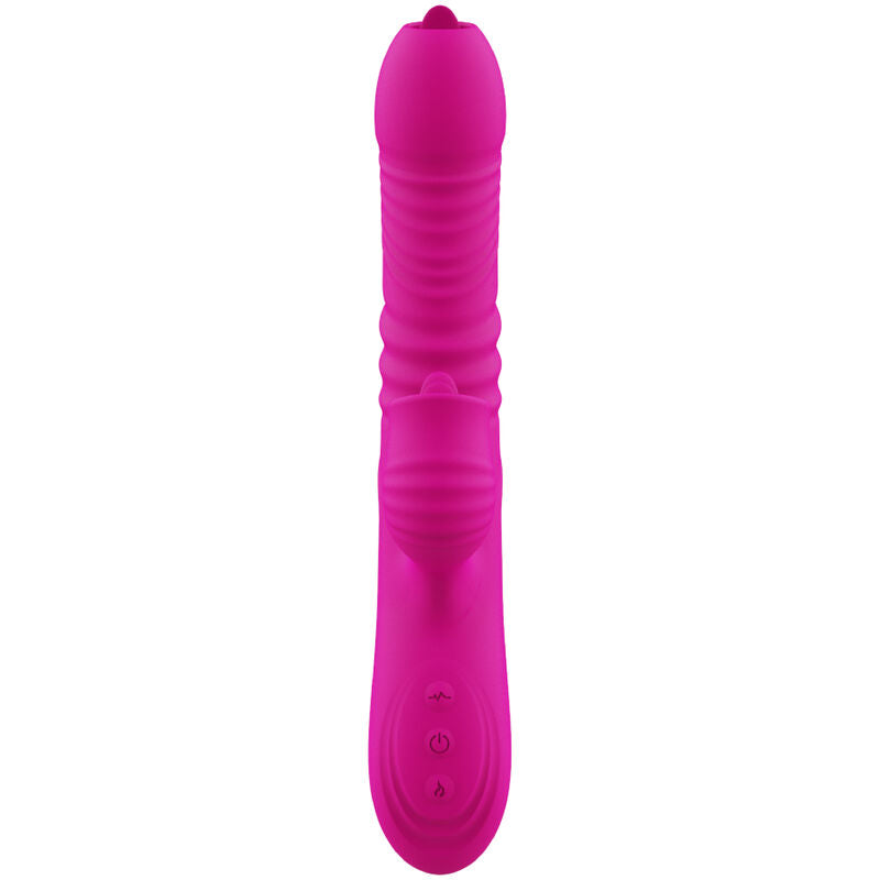 ARMONY - VIBRADOR FANNY MULTIFUNCIONAL DE DUPLA LÍNGUA EFEITO CALOR FÚCSIA