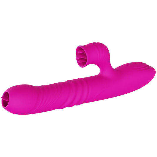 ARMONY - VIBRADOR FANNY MULTIFUNCIONAL DE DUPLA LÍNGUA EFEITO CALOR FÚCSIA