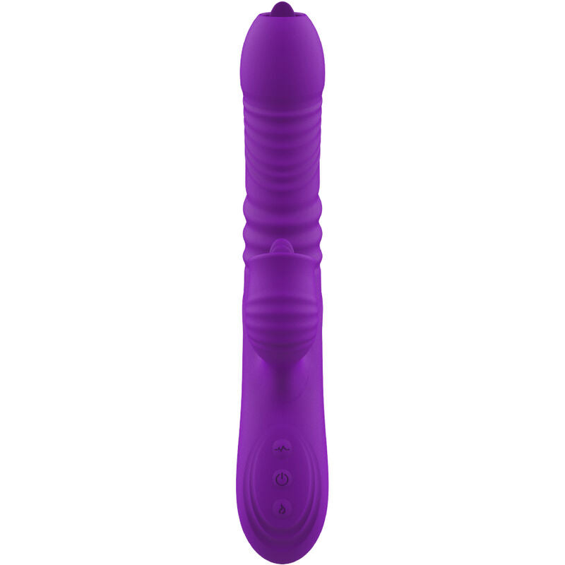 ARMONY - FULL G SPOT RABBIT VIBRATOR WITH STIMULATING TONGUE PURPLE HEAT EFFECT