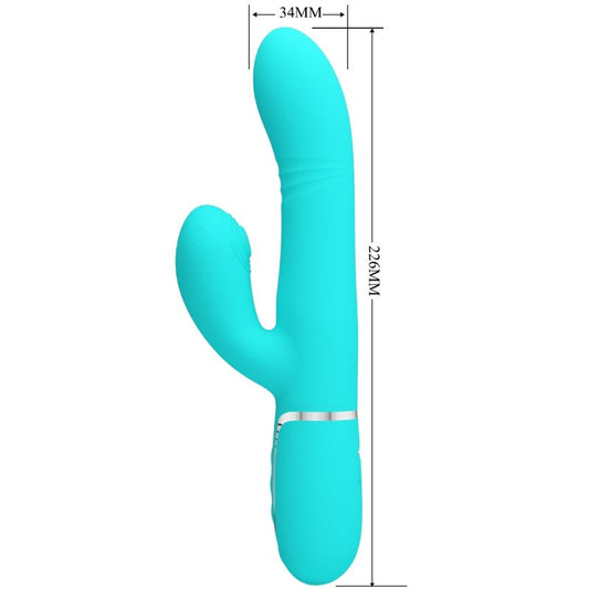PRETTY LOVE - VIBRADOR MULTIFUNCIONAL PARA PONTO G VERDE ÁGUA