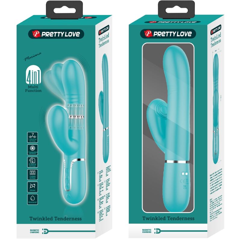 PRETTY LOVE - VIBRADOR MULTIFUNCIONAL PARA PONTO G VERDE ÁGUA