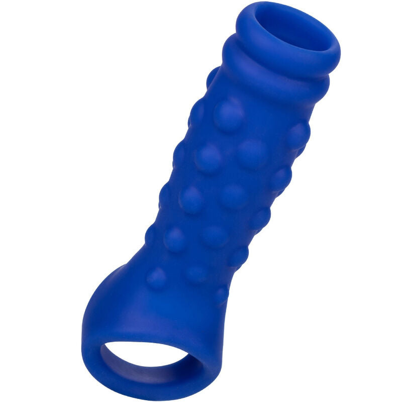 CALEXOTICS - CAPA PARA O PÊNIS COM CONTAS DE SILICONE LÍQUIDO AZUL ADMIRAL