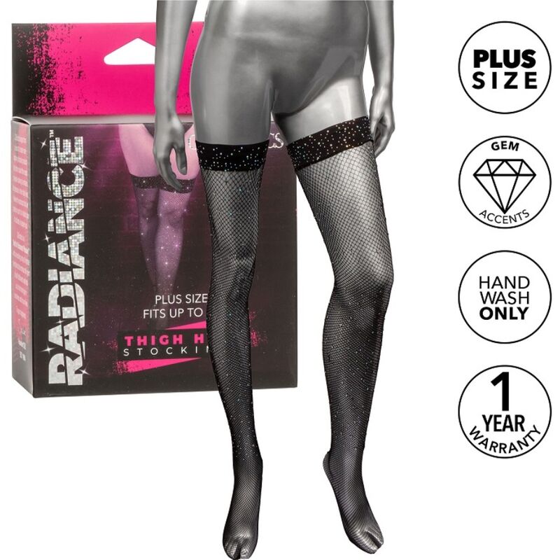 CALEXOTICS - MEIAS RADIANCE RHIN THIGH TAMANHO GRANDE