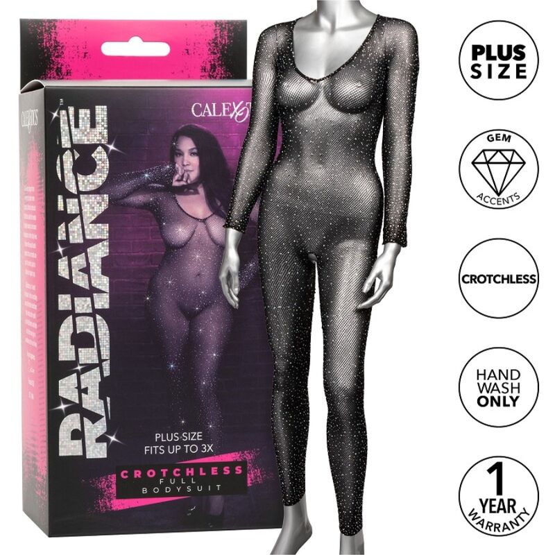CALEXOTICS - RADIANCE CROCHETLESS RHINE PLUS SIZE CORPO INTEIRO