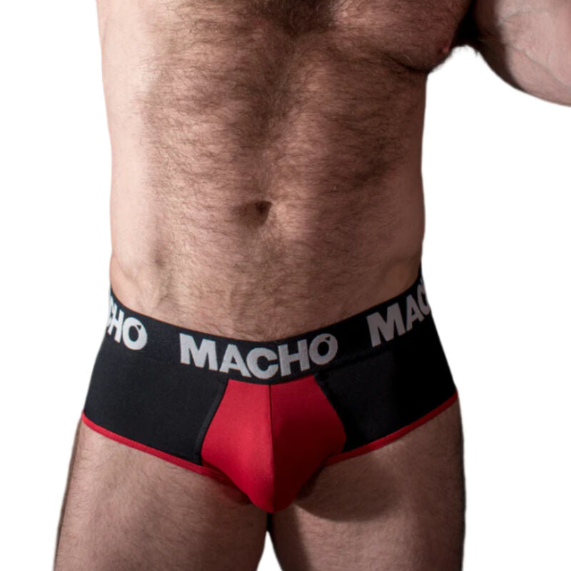 MACHO - MS26N SLIP PRETO/ROJO S