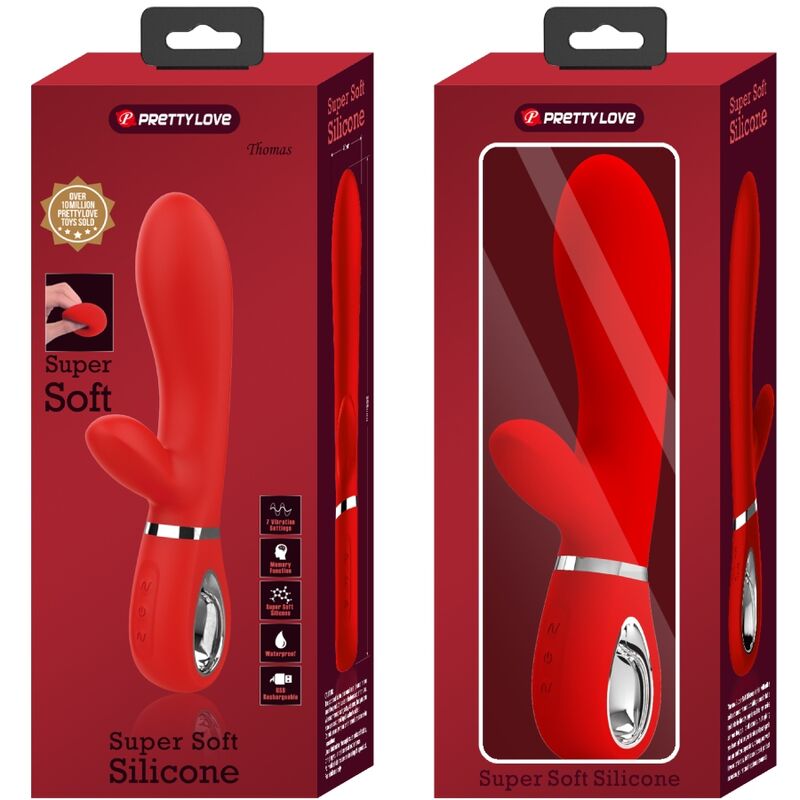 PRETTY LOVE - VIBRADOR MULTIFUNCIONAL PARA PONTO G THOMAS RED