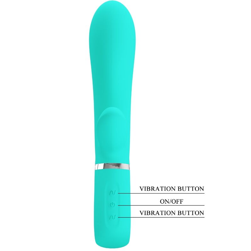 PRETTY LOVE - VIBRADOR MULTIFUNCIONAL G-SPOT THOMAS AQUA GREEN