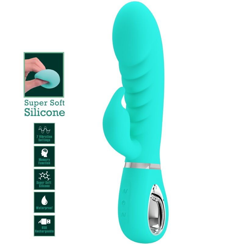 PRETTY LOVE - VIBRADOR MULTIFUNCIONAL PRESCOTT AQUA G-SPOT VERDE
