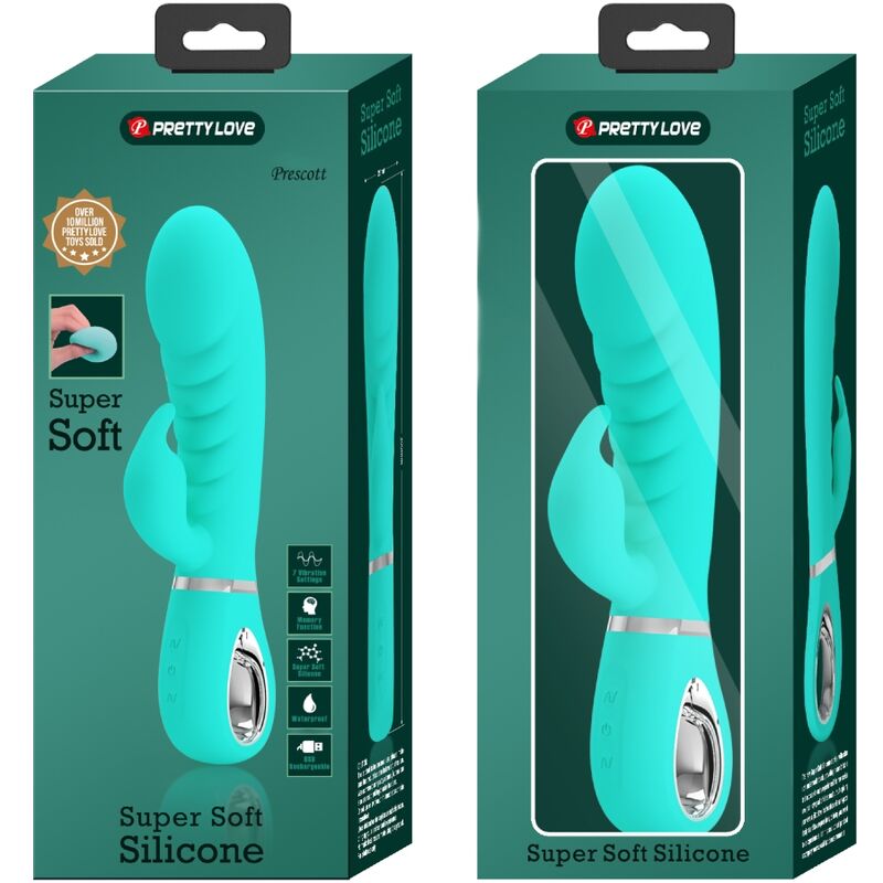 PRETTY LOVE - VIBRADOR MULTIFUNCIONAL PRESCOTT AQUA G-SPOT VERDE