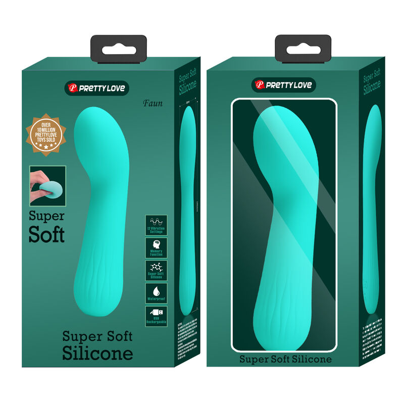 PRETTY LOVE - VIBRADOR RECARREGÁVEL FAUN AQUA GREEN