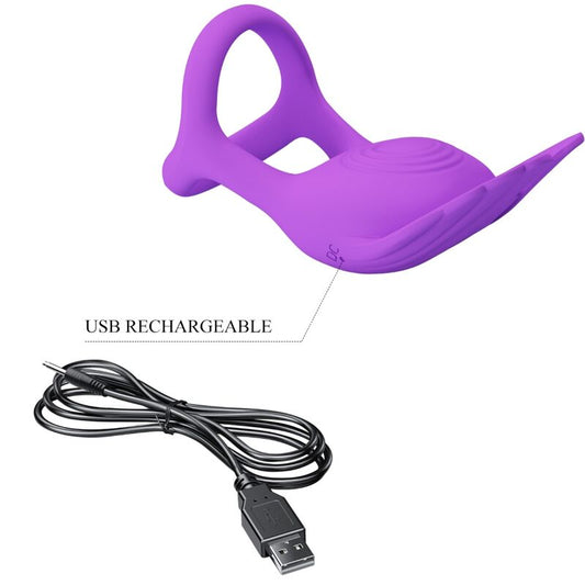PRETTY LOVE - ANEL VIBRATÓRIO SILAS 7 VIBRAÇÕES SILICONE ROXO