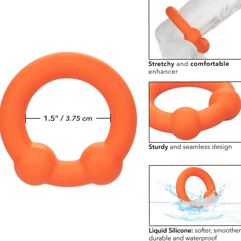 CALEXOTICS - ANEL ALFA LARANJA DUPLO BOLA