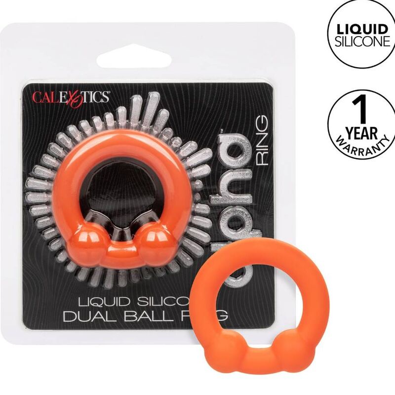 CALEXOTICS - ANEL ALFA LARANJA DUPLO BOLA