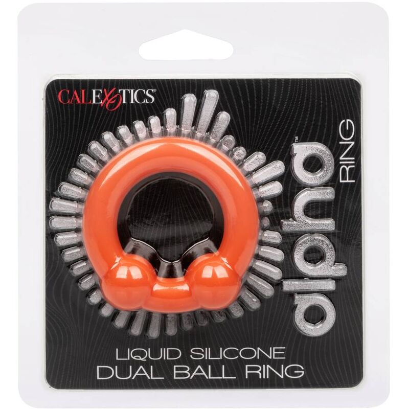 CALEXOTICS - ANEL ALFA LARANJA DUPLO BOLA