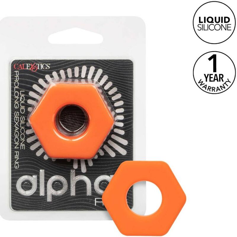 CALEXOTICS - ANEL DE EXTENSÃO ALFA LARANJA SEXÁGONO