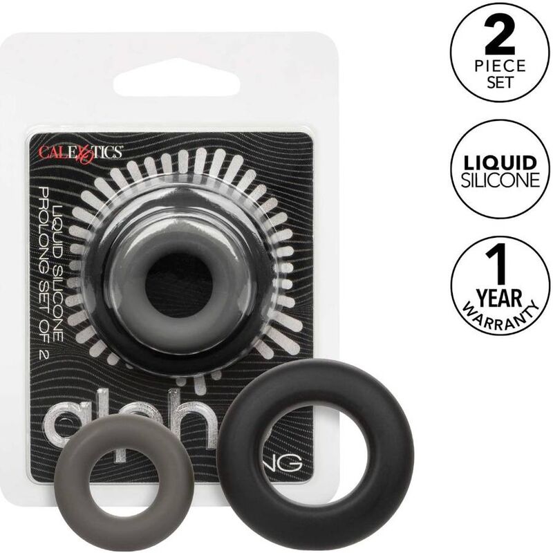 CALEXOTICS - ALFA PROLONG PACOTE COM 2 ANÉIS CINZENTOS