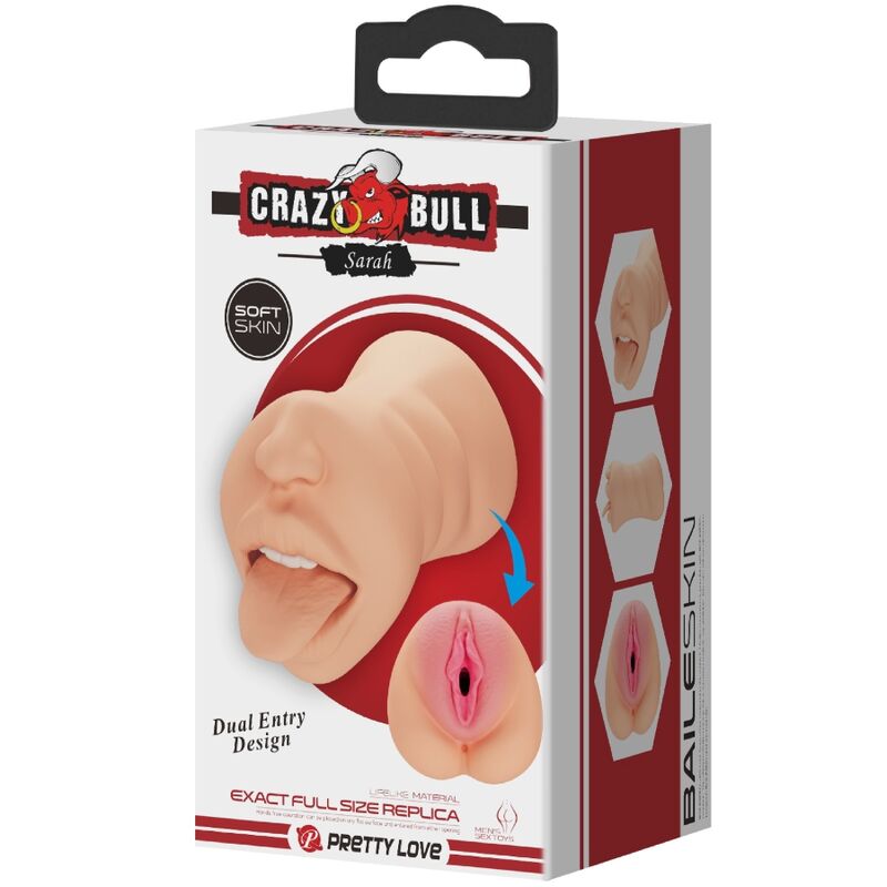 CRAZY BULL - SARAH DOUBLE ENTRY MASTUBADOR EM FORMATO DE VAGINA