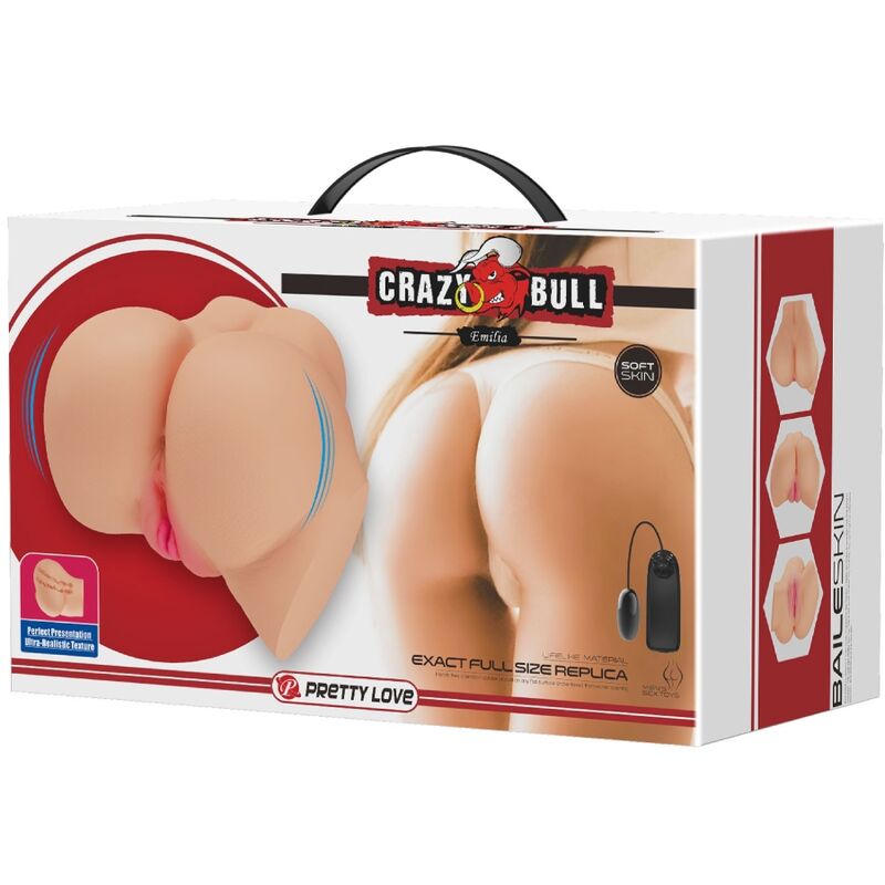 CRAZY BULL - VIBRADOR REALISTA DE VAGINA E ÂNUS EMILIA