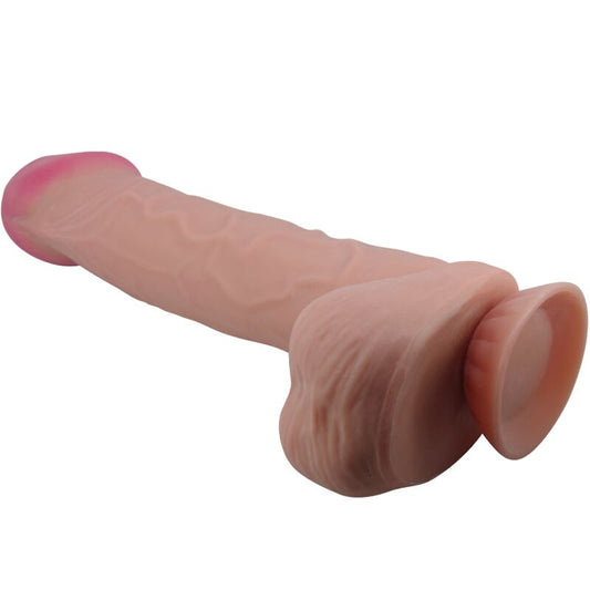 PRETTY LOVE - SÉRIE SLIDING SKIN DILDO REALISTA COM VENTOSA SLIDING SKIN MARROM 26 CM