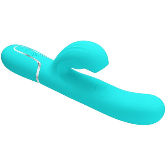 PRETTY LOVE - VIBRADOR MULTIFUNCIONAL 3 EM 1 PARA PONTO G PERLITA VERDE ÁGUA