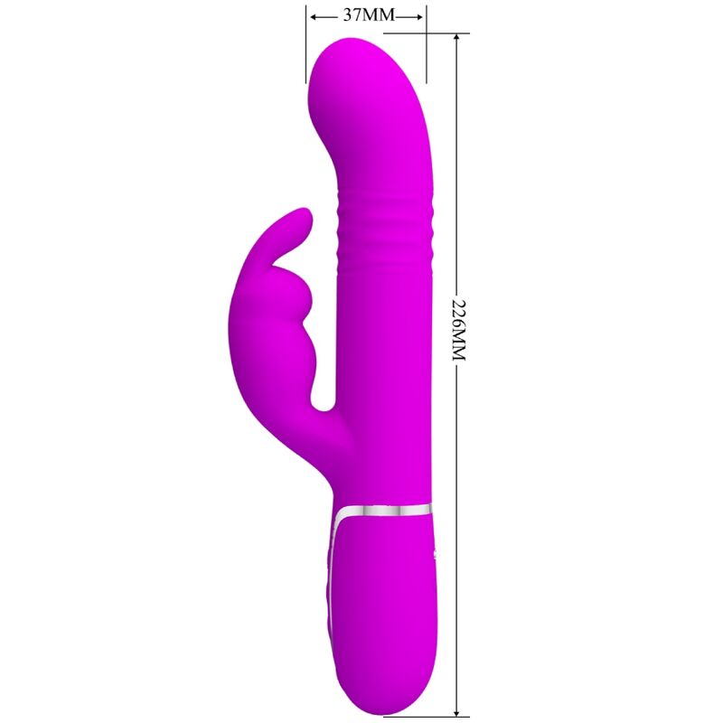 PRETTY LOVE - VIBRADOR COALE RABBIT COM CONTAS ROXAS