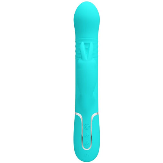 PRETTY LOVE - VIBRADOR COALE RABBIT COM CONTAS VERDE ÁGUA