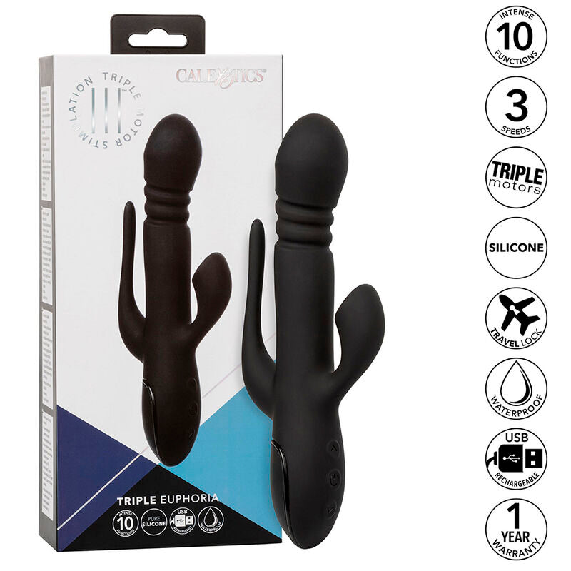 CALEXOTICS - VIBRADOR TRIPLO EUPHORIA BLACK
