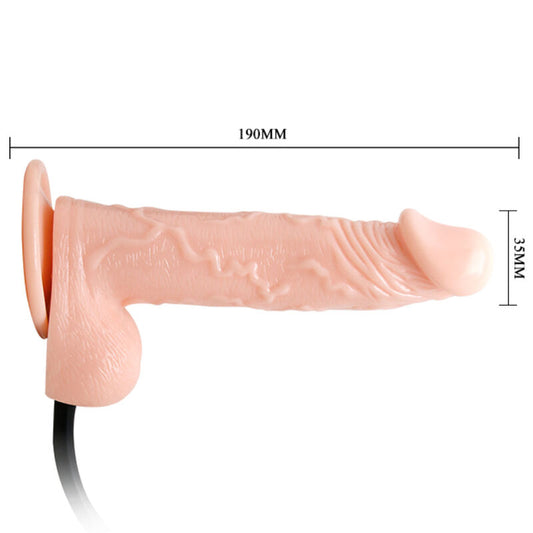 DANCE - DILDO INFLÁVEL REALÍSTICO COM VENTOSA 15 CM