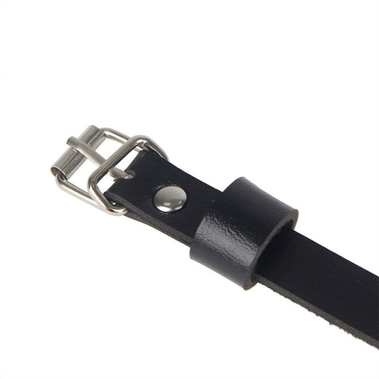 SUBBLIME - CINTO DE COURO PRETO PARA CINTURA E PERNAS TAMANHO ÚNICO