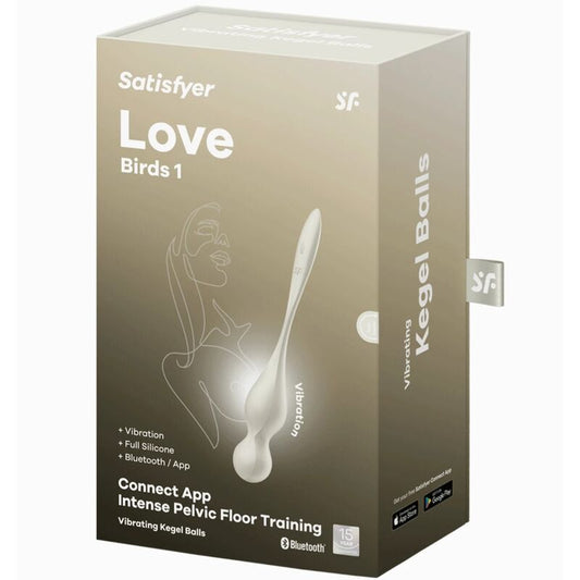SATISFYER - BOLAS DE KEGEL VIBRATÓRIAS BRANCAS LOVE BIRDS