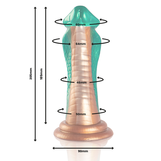 ÉPICO - DILDO DE PITÃO COBRA VERDE